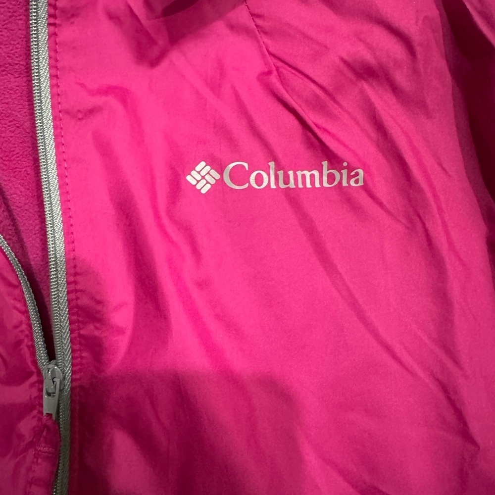 Columbia FuchsiaGrey Colorblock Center Ridge Fleece Lined Jacket - Picture 4 of 8